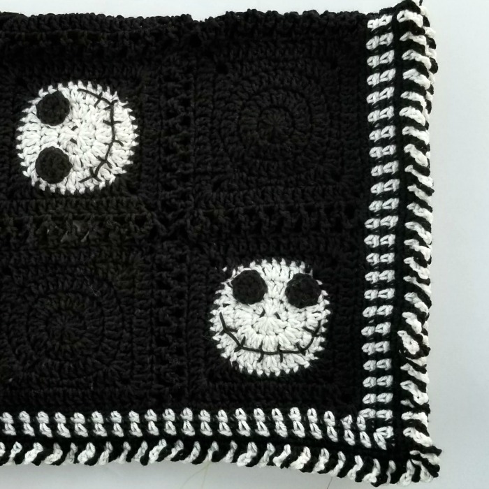 Jack Skellington Crochet Blanket Hooked on Homemade Happiness