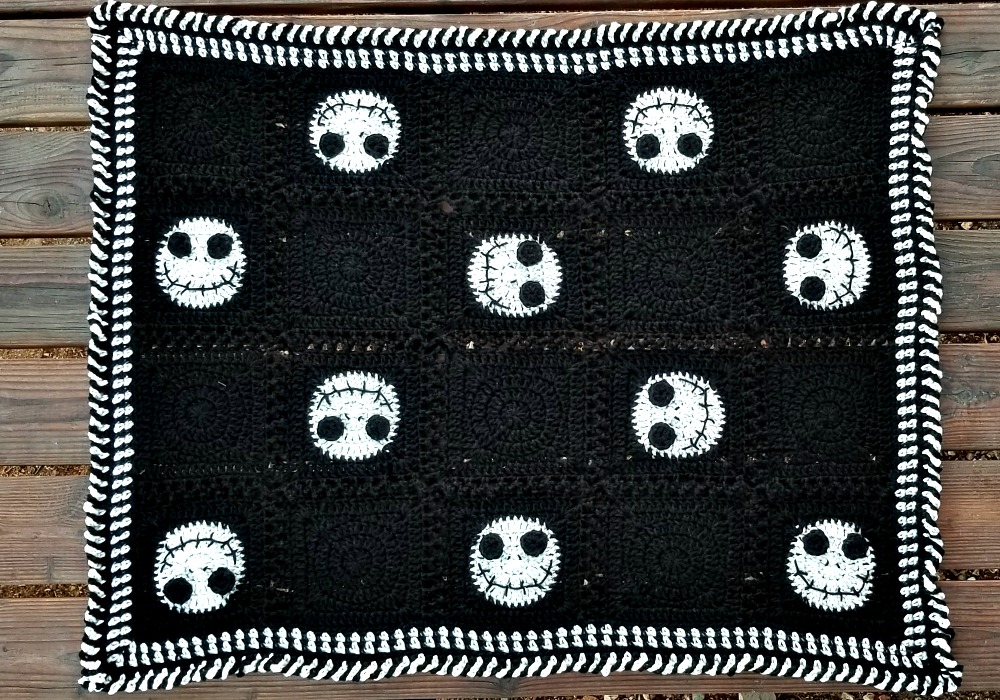Jack Skellington Crochet Blanket Hooked on Homemade Happiness