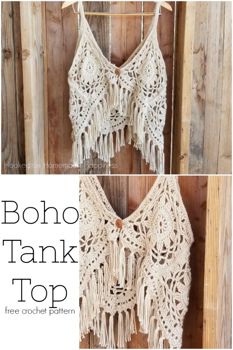Crochet Boho Tank Top Hooked on Homemade Happiness