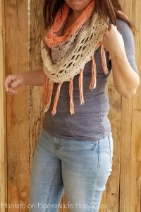 Just Peachy Cowl Crochet Pattern - And I have yet another Caron Cake pattern, the Just Peachy Cowl Crochet Pattern! I can't help myself! I'm obsessed, I tell ya! I made this cowl using Strawberry Trifle. I loved the peachy pink with the creams and grays.