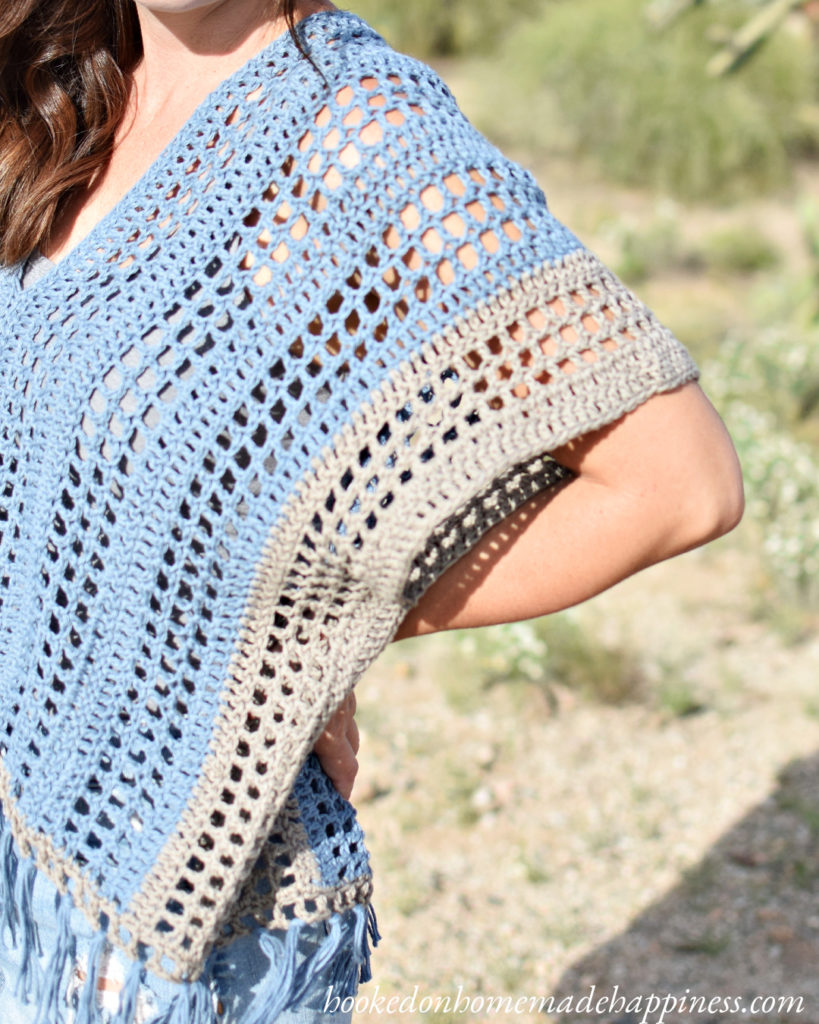 Spring Breeze Crochet Poncho Hooked on Homemade Happiness
