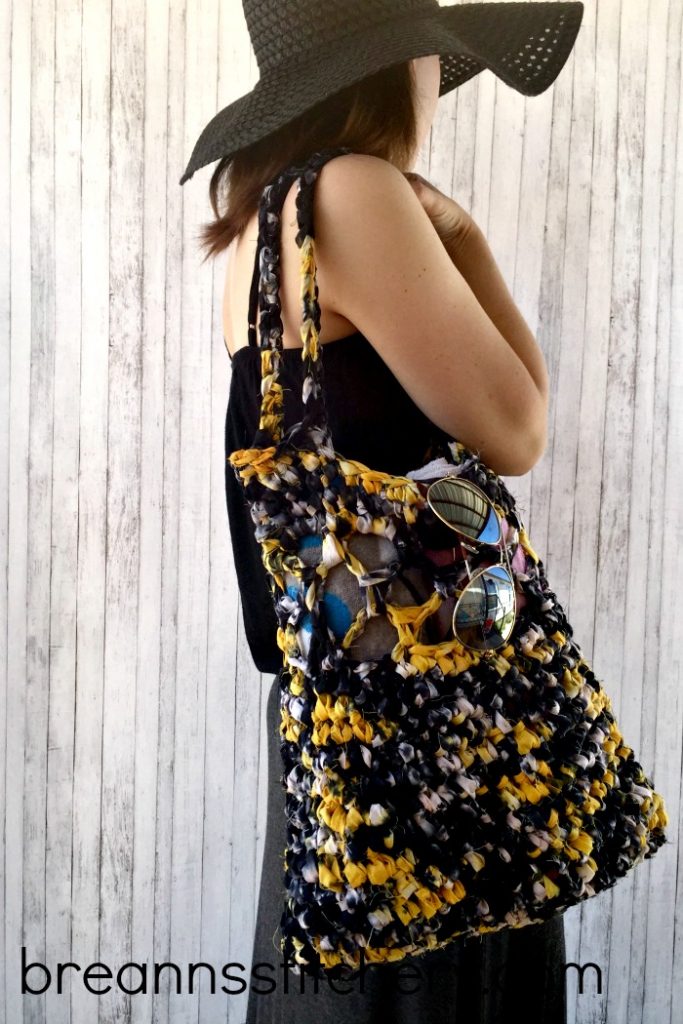 Fabric Market Bag Hooked on Homemade Happiness