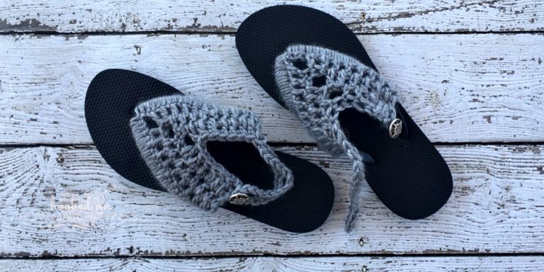 crochet sandals with rubber flip flops hooked on