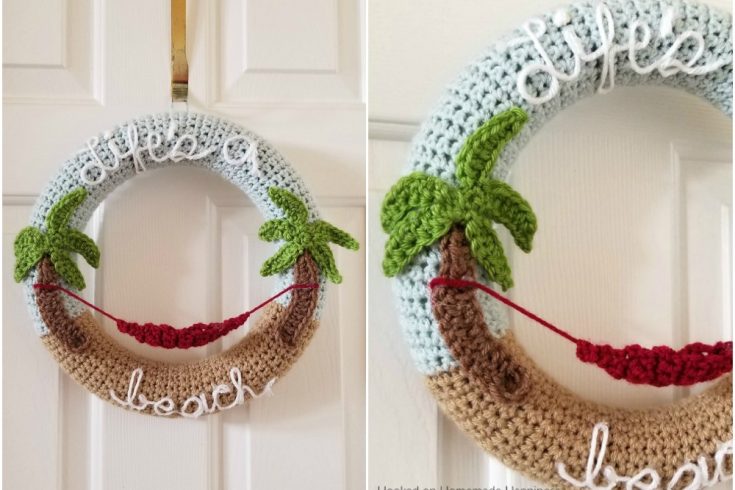 Making crochet wreaths is so much fun and I had a blast making this 
