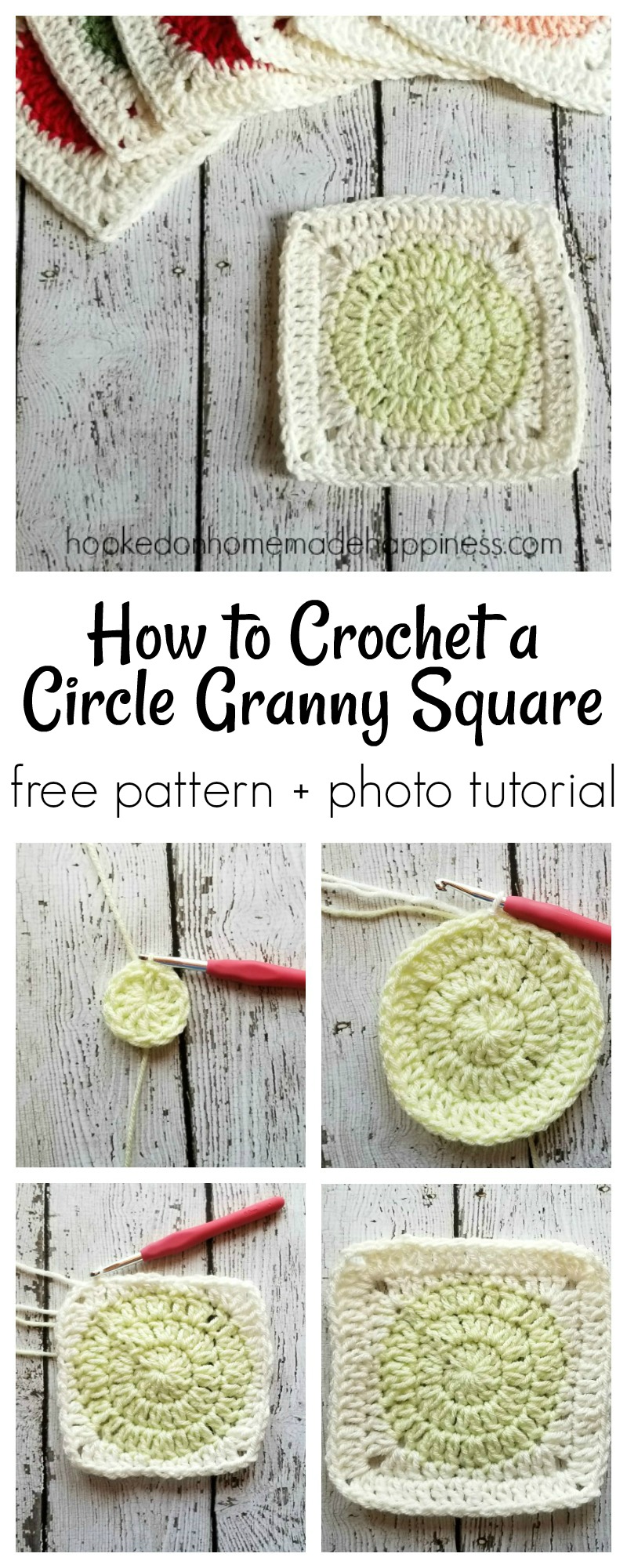 How to Crochet a Circle Granny Square Hooked on Homemade Happiness
