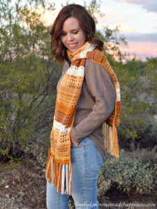 Buttercream Scarf Crochet Pattern - The Buttercream Scarf Crochet Pattern is warm and cozy scarf and just what you need for cool autumn nights.