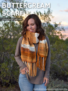 Buttercream Scarf Crochet Pattern - The Buttercream Scarf Crochet Pattern is warm and cozy scarf and just what you need for cool autumn nights.