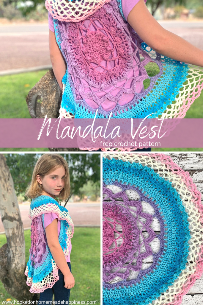 Mandala vest Crochet Pattern - Mandala vests are the perfect summer and spring accessory! I used one Lion Brand Mandala Cake for this pattern.