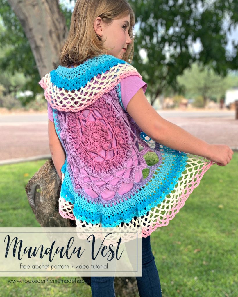 Mandala vest Crochet Pattern - Mandala vests are the perfect summer and spring accessory! I used one Lion Brand Mandala Cake for this pattern.