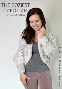 The Coziest Crochet Cardigan - The Coziest Crochet Cardigan is made from the softest, squishiest yarn and it’s bound to keep you nice and cozy this winter!