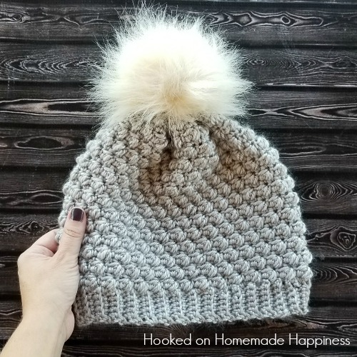 Pebble Puff Stitch Crochet Hat tutorial now on ! Blog post