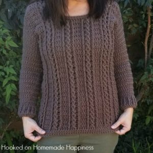 Cable Crochet Sweater Pattern