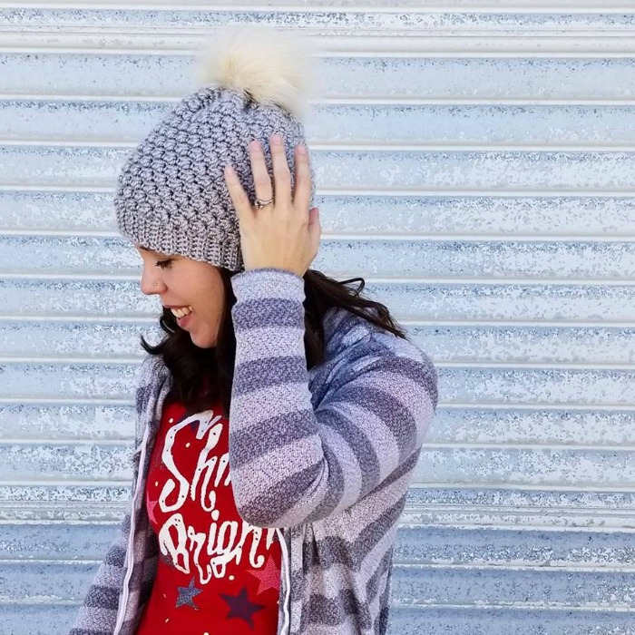 Pebble Beanie Crochet Pattern - I recently discovered the Pebble Stitch and I fell in love with it and had to make the Pebble Beanie Crochet Pattern right away! It's beautifully textured and is so easy to create with a simple 4 row repeat. 