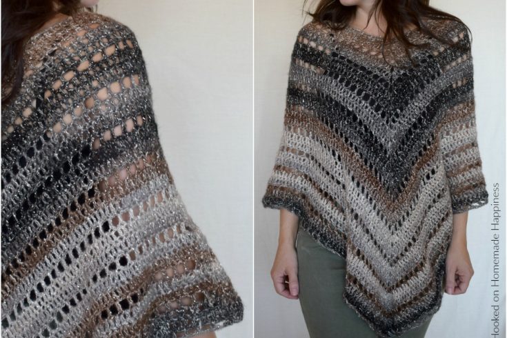 Desert Life Poncho - I named this Crochet Poncho Pattern the  #desertlife Poncho because this is about as cozy as we get here in the desert!