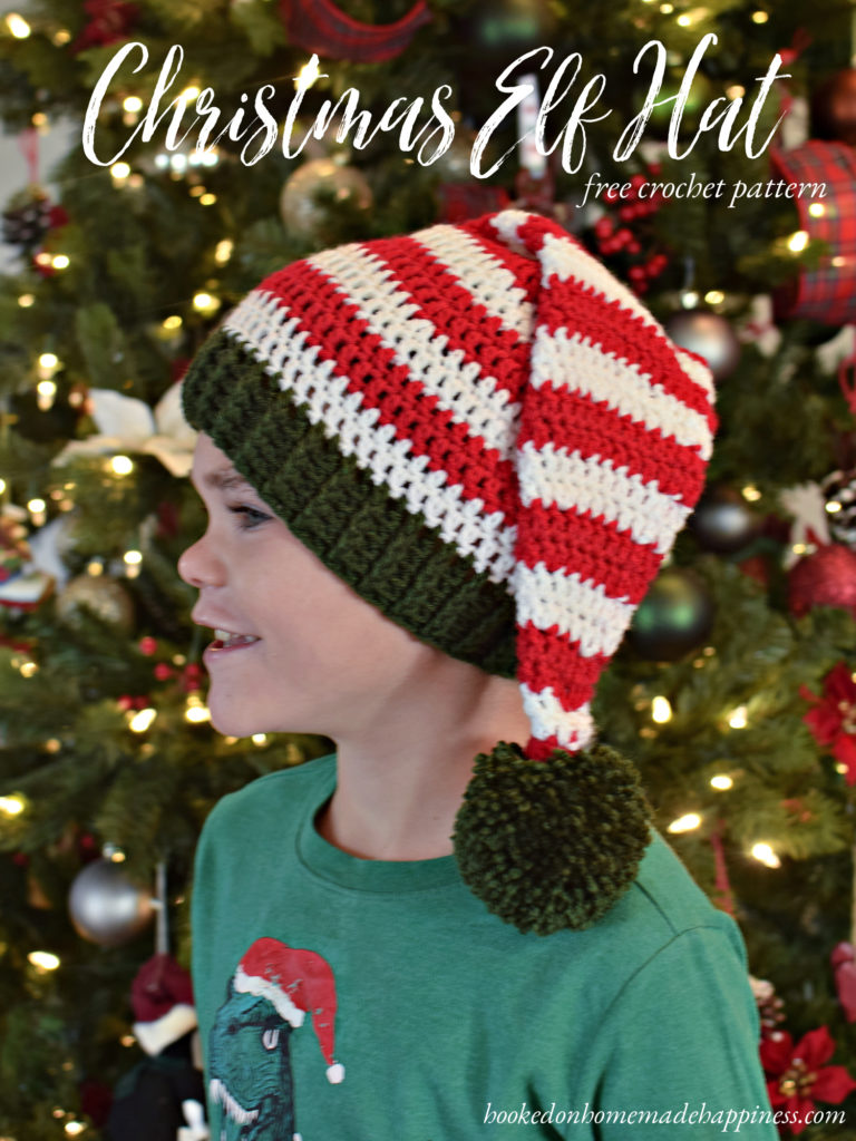 Elf Hat Crochet Pattern - This adorable Elf Hat Crochet Pattern is so easy to make and such a fun, festive project!