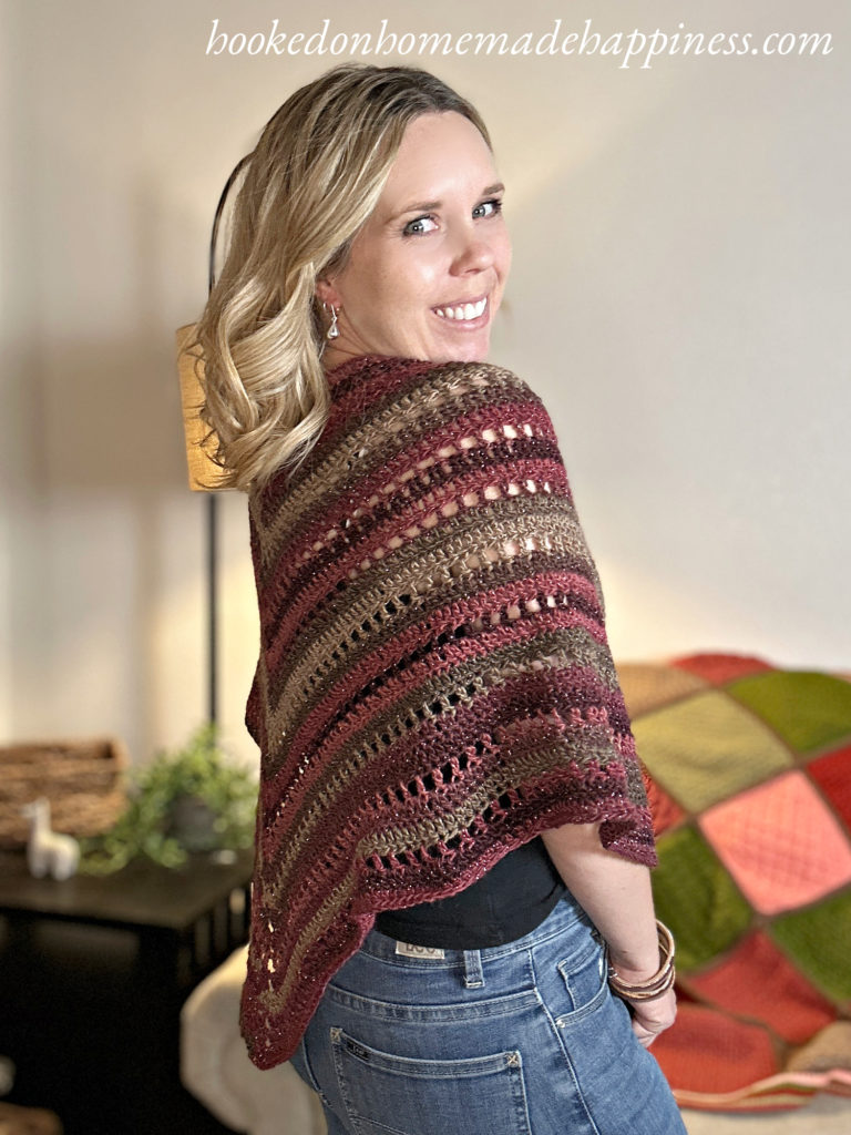 Simple Eyelet Poncho Crochet Pattern