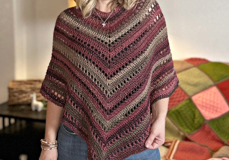 Simple Eyelet Poncho Crochet Pattern