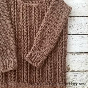 Cable Crochet Sweater Pattern