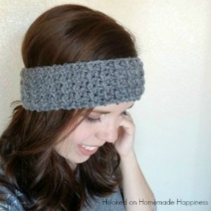 textured ear warmer headband crochet pattern