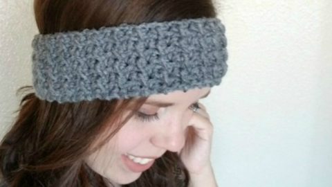 textured ear warmer headband crochet pattern