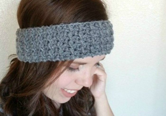 textured ear warmer headband crochet pattern