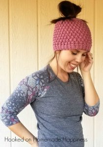 Messy Bun Beanie Crochet Pattern