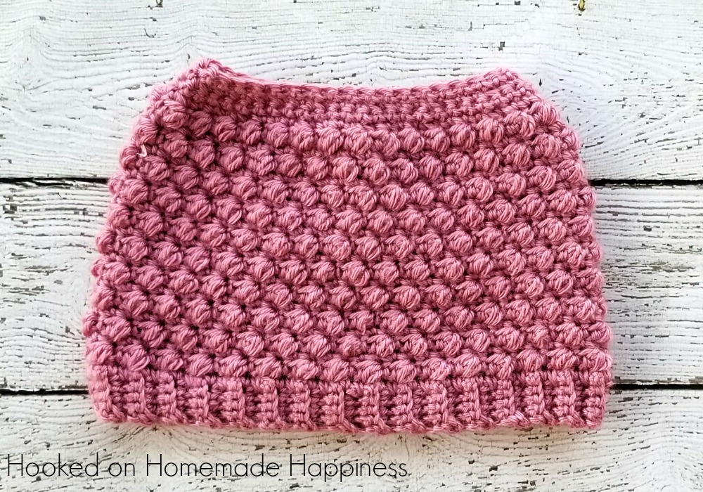 Messy Bun Beanie Crochet Pattern