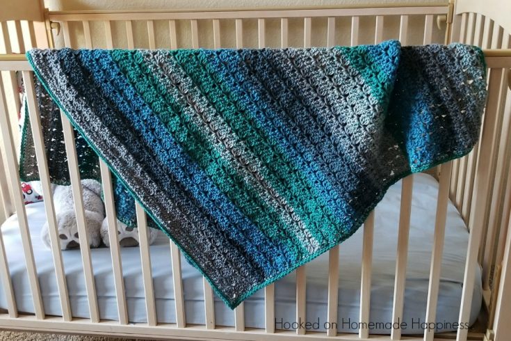 Braydon Baby Blanket Crochet Pattern - Hooked on Homemade Happiness