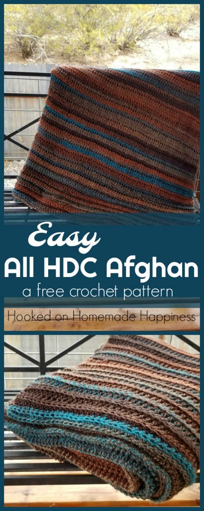 Easy All Half Double Crochet Afghan