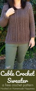 Cable Crochet Sweater Pattern