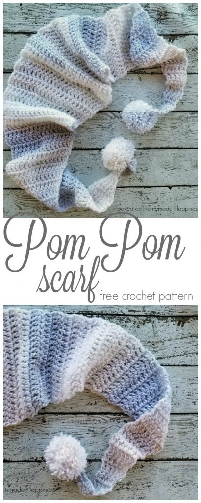 Pom Pom Scarf Crochet Pattern