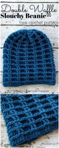 double waffle slouchy crochet beanie pattern