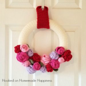 valentine's day wreath crochet pattern