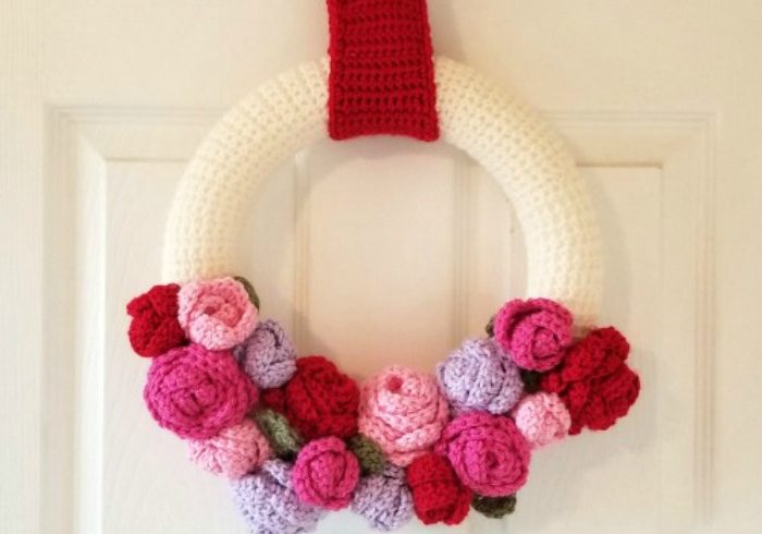 valentine's day wreath crochet pattern