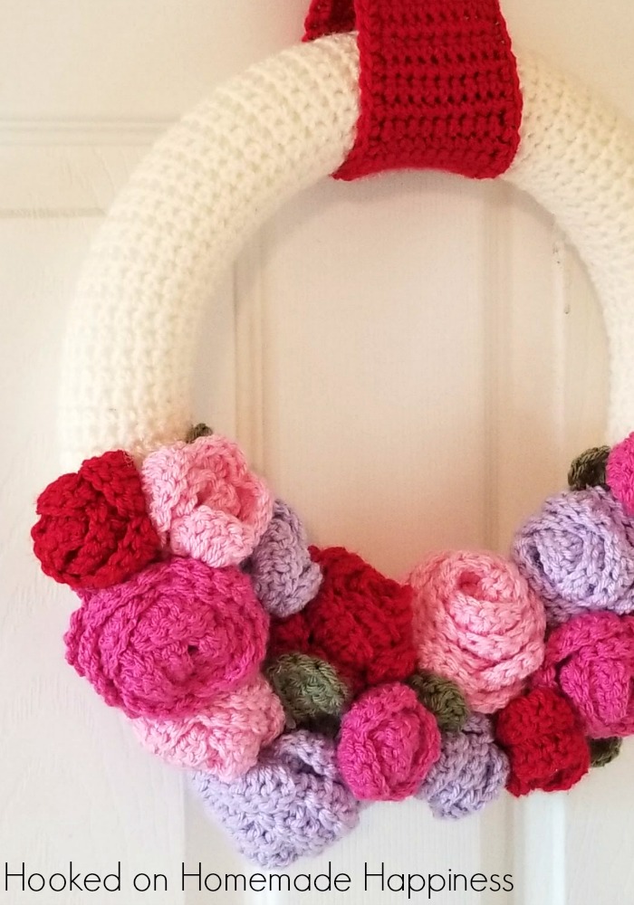 valentine's day wreath crochet pattern