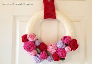 valentine's day wreath crochet pattern
