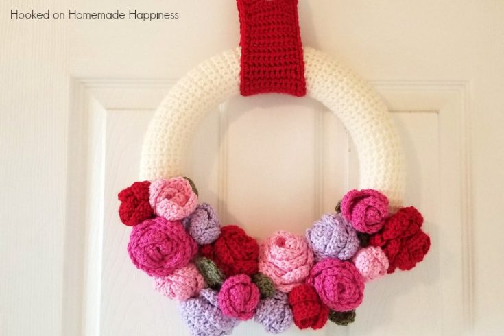 valentine's day wreath crochet pattern