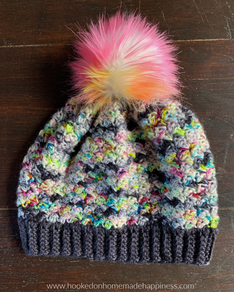 Charlotte Beanie - The Charlotte Beanie Crochet Pattern is fun & girly! This stitch creates a beautiful texture and is so cute with a pom pom.