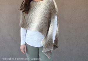 Desert Landscape Wrap Crochet Pattern - I am obsessed with Scarfie yarn! The ombre effect is spot on and I'm especially loving these neutrals! It's the perfect yarn for the Desert Landscape Wrap Crochet Pattern.