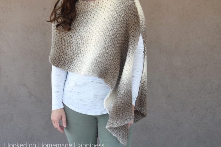 Desert Landscape Wrap Crochet Pattern - I am obsessed with Scarfie yarn! The ombre effect is spot on and I'm especially loving these neutrals! It's the perfect yarn for the Desert Landscape Wrap Crochet Pattern.