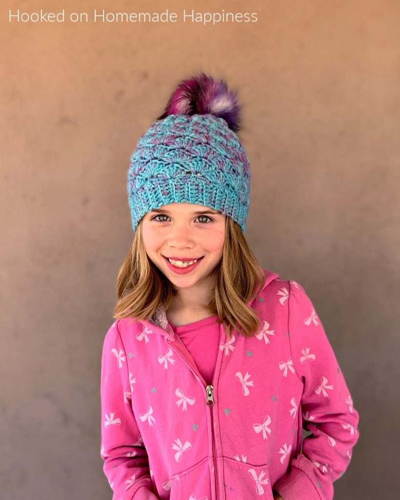 Shell Stitch Beanie Crochet Pattern - The Shell Stitch Beanie Crochet Pattern came out so beautiful and with an easy 2 row repeat pattern, it stitches up in no time.