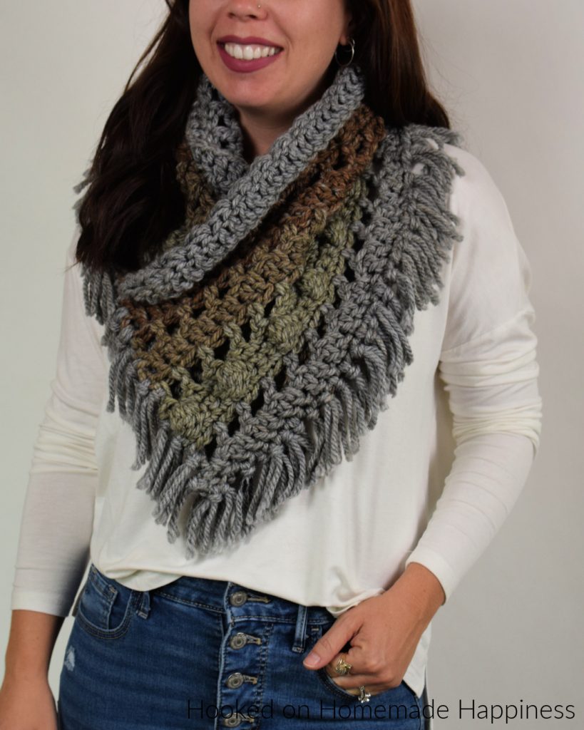 Tea Cake Cowl Crochet Pattern - I'm loving the colorways in the Caron Tea Cakes and they're the perfect size to make this Tea Cake Cowl Crochet Pattern! Neutrals have been calling my name lately and these are perfect!