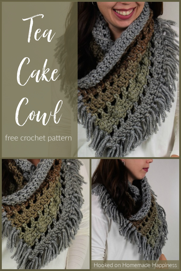 Tea Cake Cowl Crochet Pattern - I'm loving the colorways in the Caron Tea Cakes and they're the perfect size to make this Tea Cake Cowl Crochet Pattern! Neutrals have been calling my name lately and these are perfect!