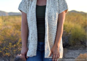 Tweed Cardi Crochet Pattern - The Tweed Cardi Crochet Pattern is made with the pretty Suzette stitch. It creates tight stitches with such a gorgeous texture!