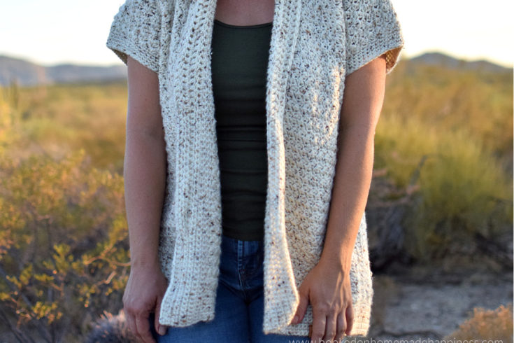 Tweed Cardi Crochet Pattern - The Tweed Cardi Crochet Pattern is made with the pretty Suzette stitch. It creates tight stitches with such a gorgeous texture!