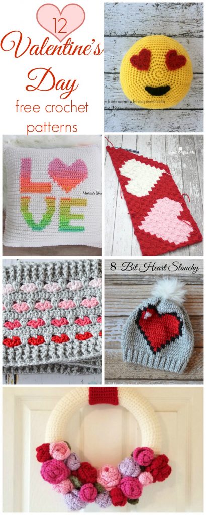 12 Free Crochet Patterns for Valentine's Day