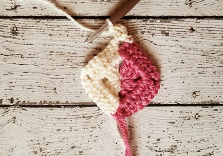 Half and Half Granny Square Crochet Pattern Hooked on Homemade Happiness