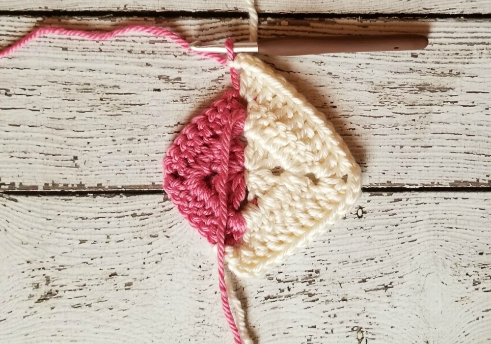 Half and Half Granny Square Crochet Pattern