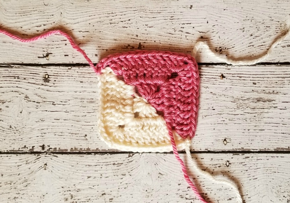 Half and Half Granny Square Crochet Pattern