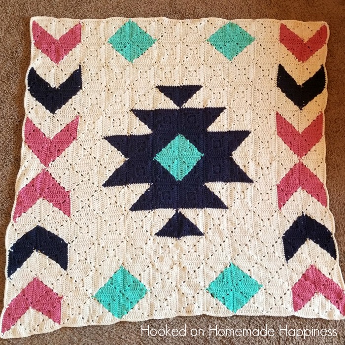 Southwest Granny Square Blanket 